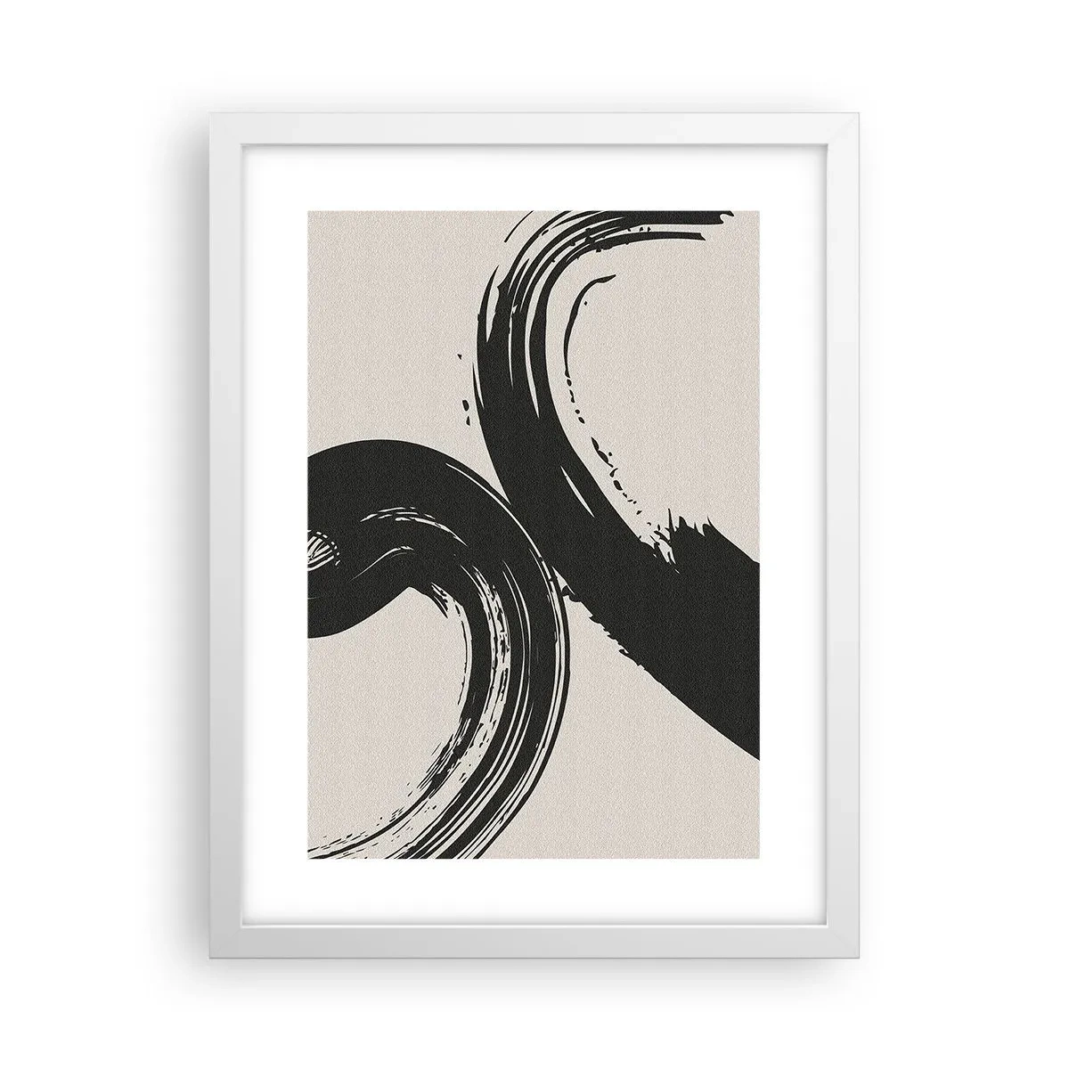 Affiche dans un cadre blanc - Poster - Balayage circulaire - 30x40 cm