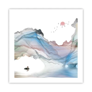 Affiche - Poster - Vers les montagnes de cristal - 50x50 cm