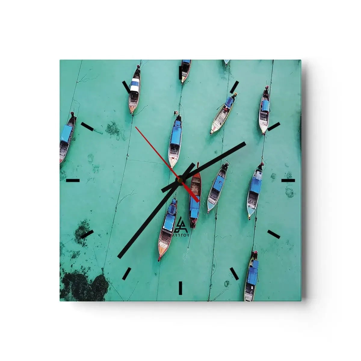 Horloge murale - Pendule murale - Dans une attente jouyeuse - 40x40 cm