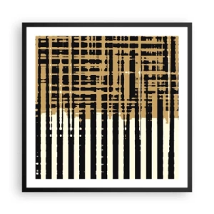 Affiche dans un cadre noir - Poster - Abstraction architecturale - 60x60 cm