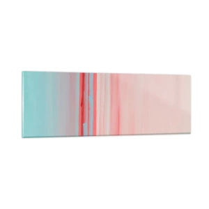 Impression sur verre - Image sur verre - Abstraction à l'aube - 90x30 cm