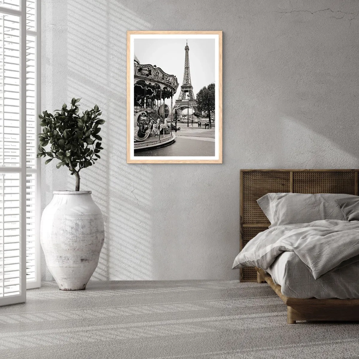 Affiche dans un chêne clair - Poster - Aussi amusant, ce n'est qu'à Paris - 30x40 cm