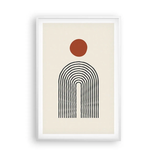 Affiche dans un cadre blanc - Poster - Le magnétisme des formes et des couleurs - 61x91 cm