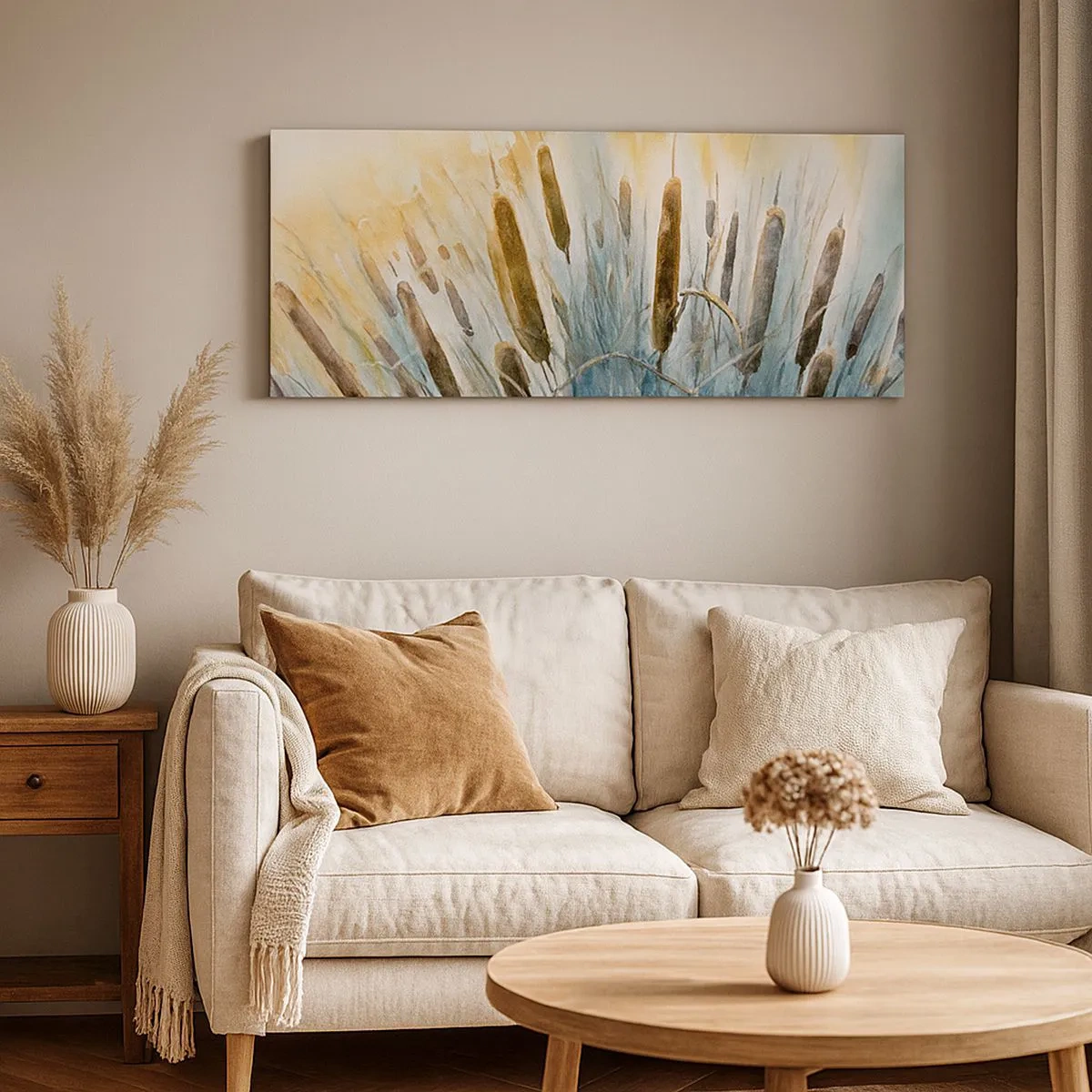 Impression sur toile - Image sur toile - Fraicheur de l'eau, chaleur du soleil - 100x40 cm