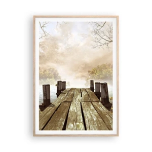 Affiche dans un chêne clair - Poster - La douce tristesse de l'automne - 70x100 cm