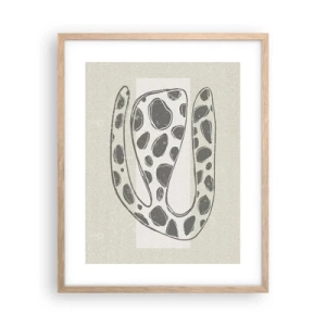 Affiche dans un chêne clair - Poster - Une étrange créature - 40x50 cm