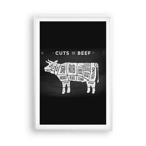 Affiche dans un cadre blanc - Poster - L'art de la découpe - 61x91 cm