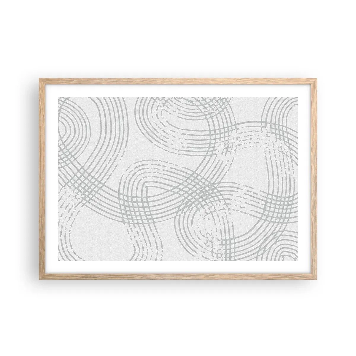 Affiche dans un chêne clair - Poster - Il n'y a pas de chemin droit - 70x50 cm