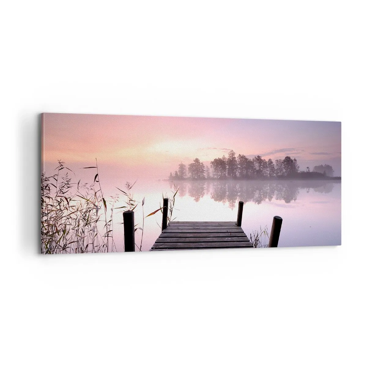 Impression sur toile - Image sur toile - De la brume lilas… - 100x40 cm