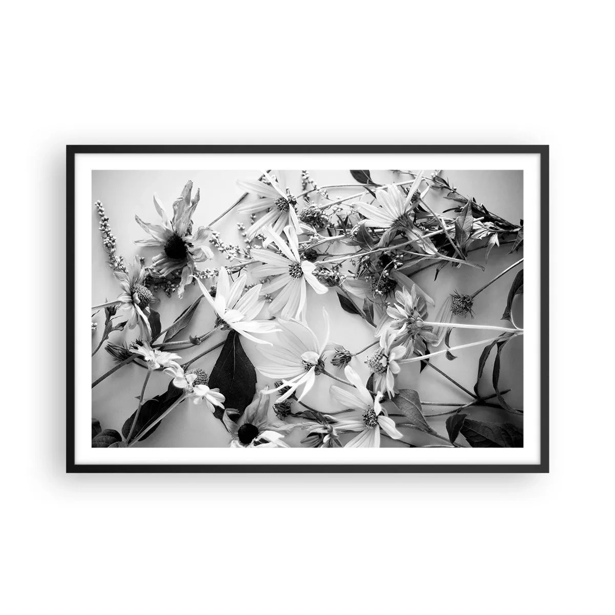 Affiche dans un cadre noir - Poster - Non-un bouquet de fleurs - 91x61 cm
