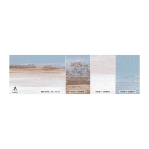Échantillon De Papier Peint Standard Eco - Paysage ambigu - Morceau, Brillant, Minimalisme - 100x30 cm