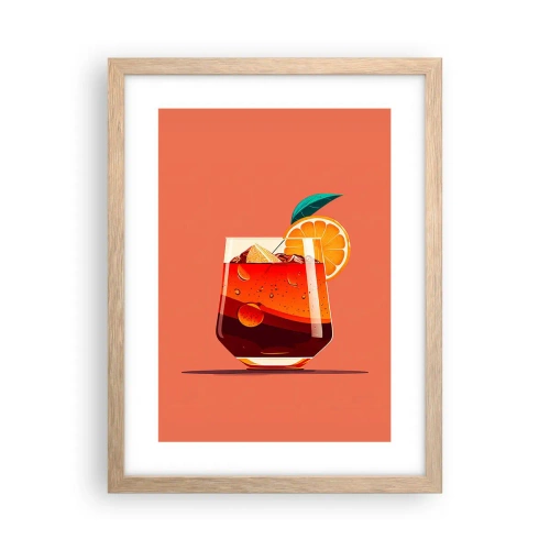 Affiche dans un chêne clair - Poster - Rafraîchissement d'été - 30x40 cm