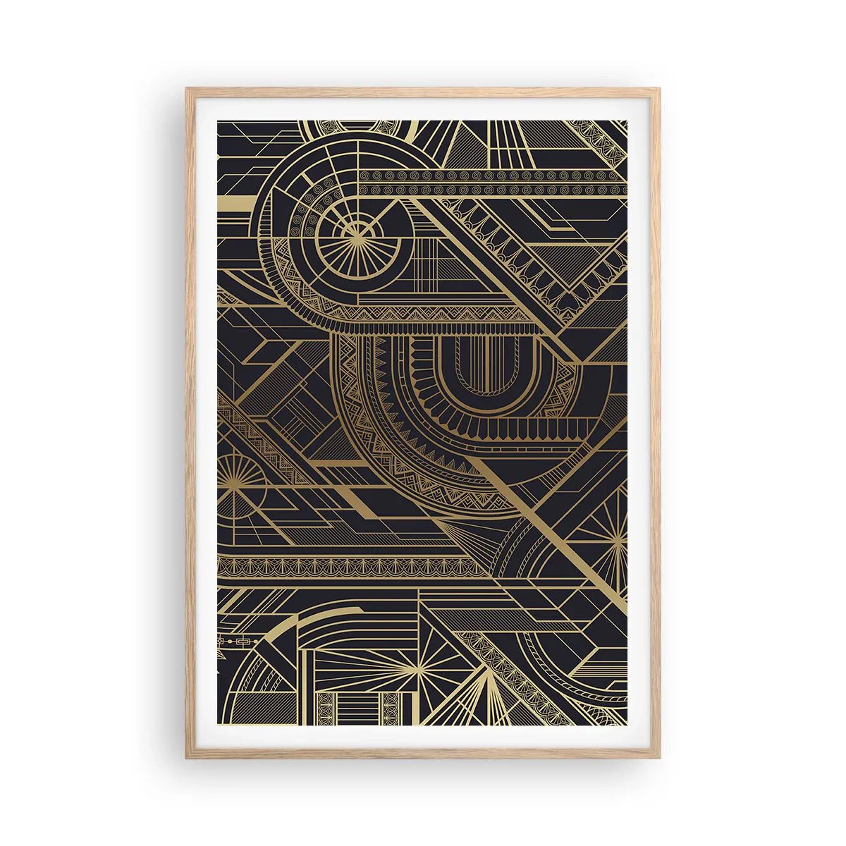 Affiche dans un chêne clair - Poster - Concept, idée, plan - 70x100 cm