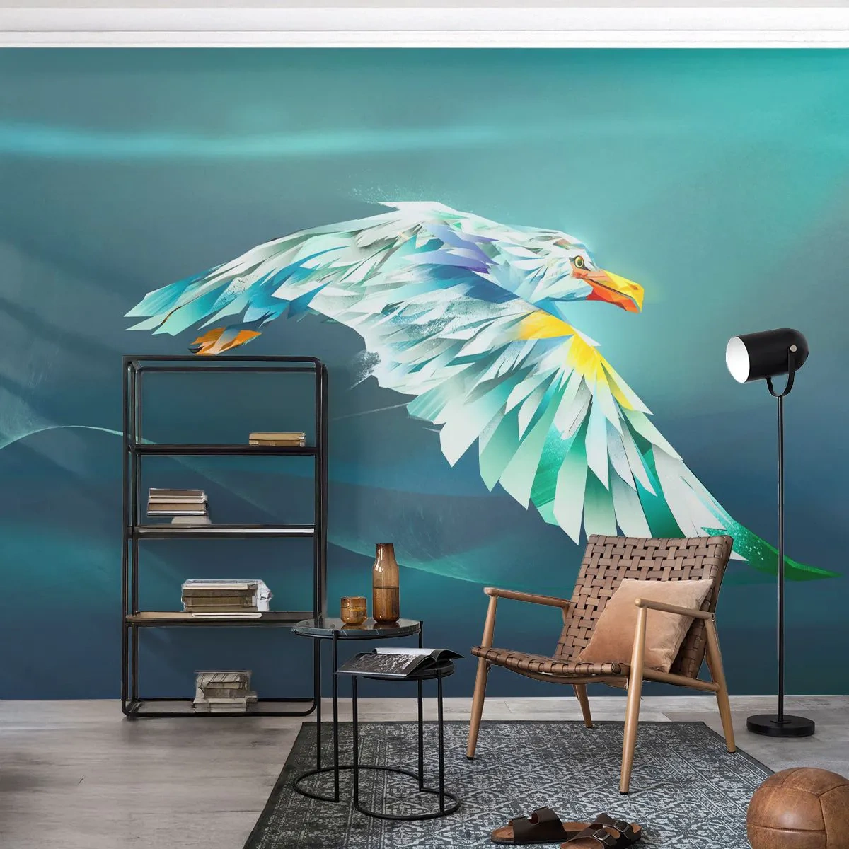 Papier Peint Photo Standard Eco - Aigle, puissance de tes vols - Abstraction, Aigle, Oiseau - 400x280 cm