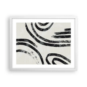 Affiche dans un cadre blanc - Poster - À moitié arrêté - 50x40 cm