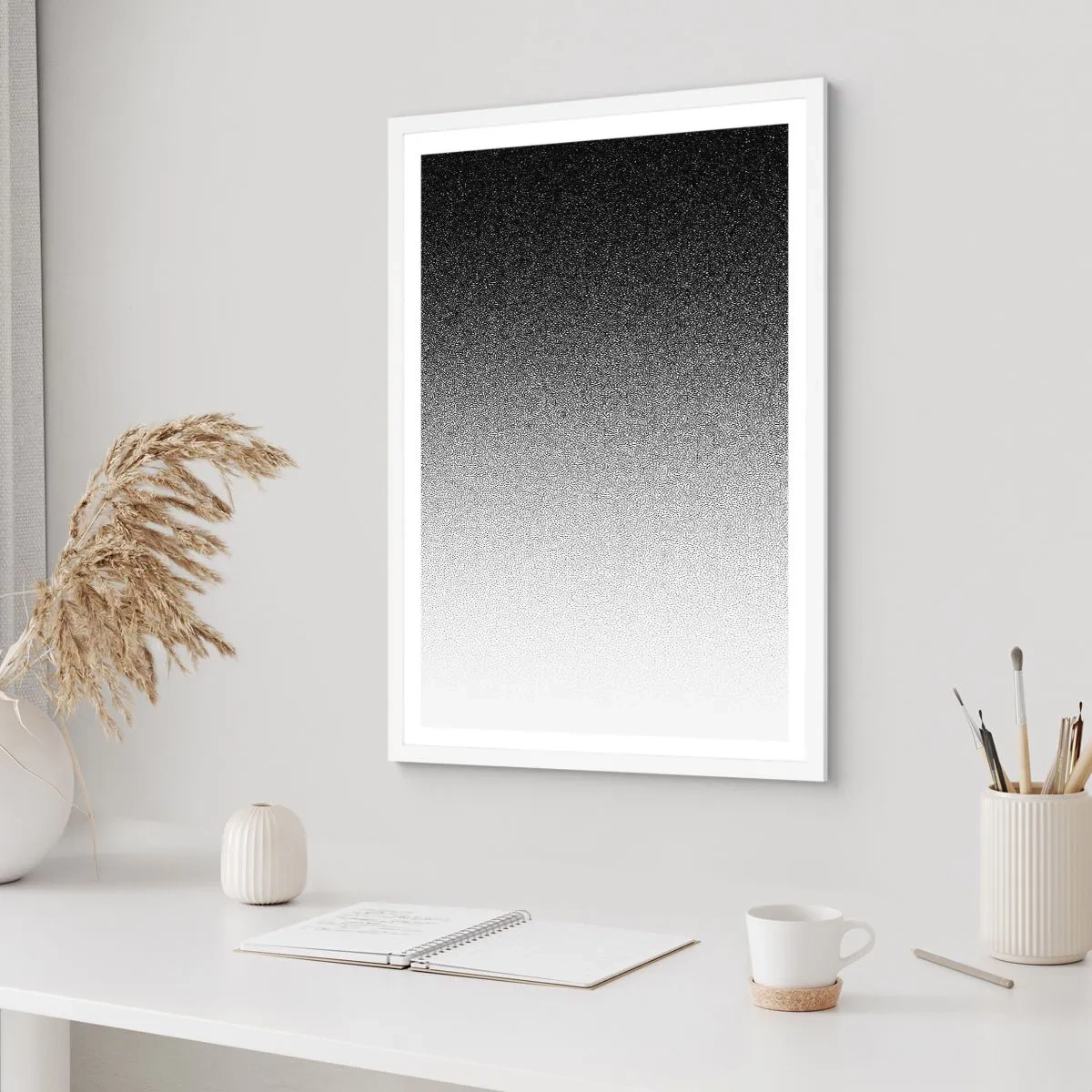 Affiche dans un cadre blanc - Poster - Du coté de la lumière - 30x40 cm