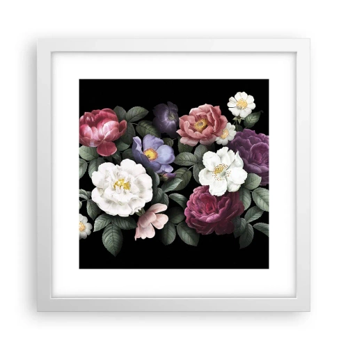 Affiche dans un cadre blanc - Poster - D'un jardin anglais - 30x30 cm