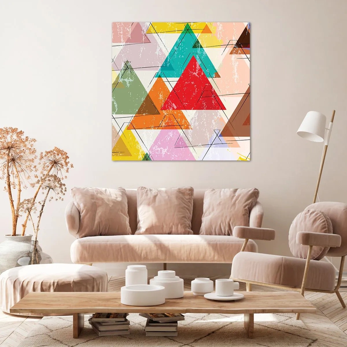 Impression sur toile - Image sur toile - Trois par trois - 50x50 cm