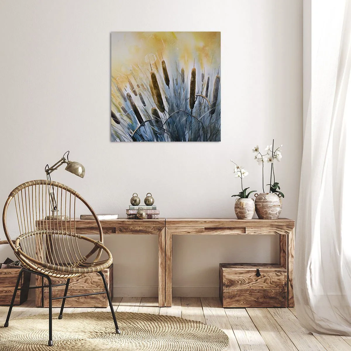 Impression sur toile - Image sur toile - Fraicheur de l'eau, chaleur du soleil - 30x30 cm