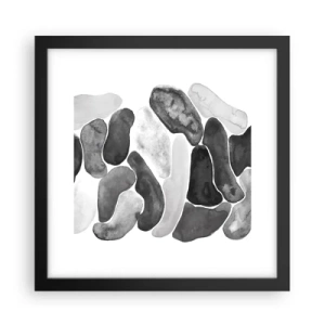 Affiche dans un cadre noir - Poster - Abstraction rocheuse - 30x30 cm
