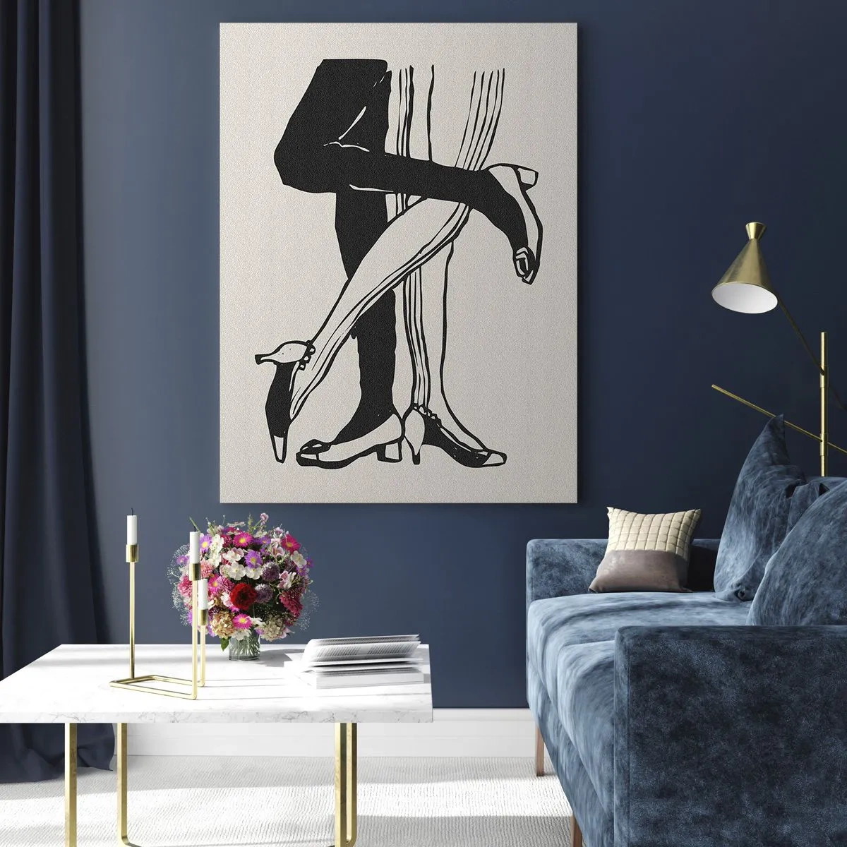 Impression sur verre - Image sur verre - Attribut féminin - 80x120 cm