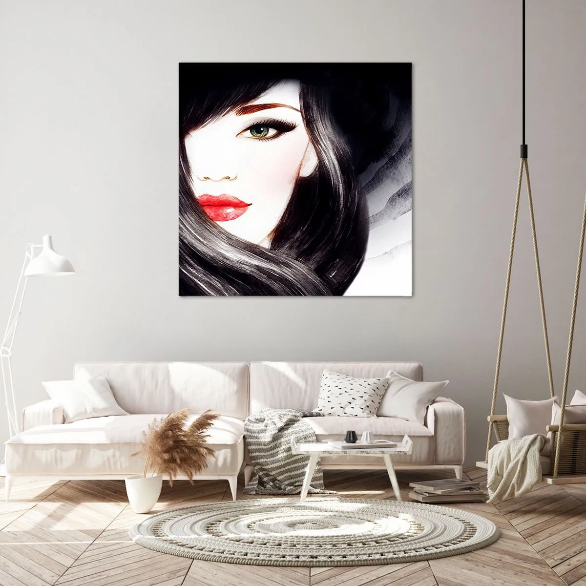 Impression sur toile - Image sur toile - Aspect saphir - 70x70 cm