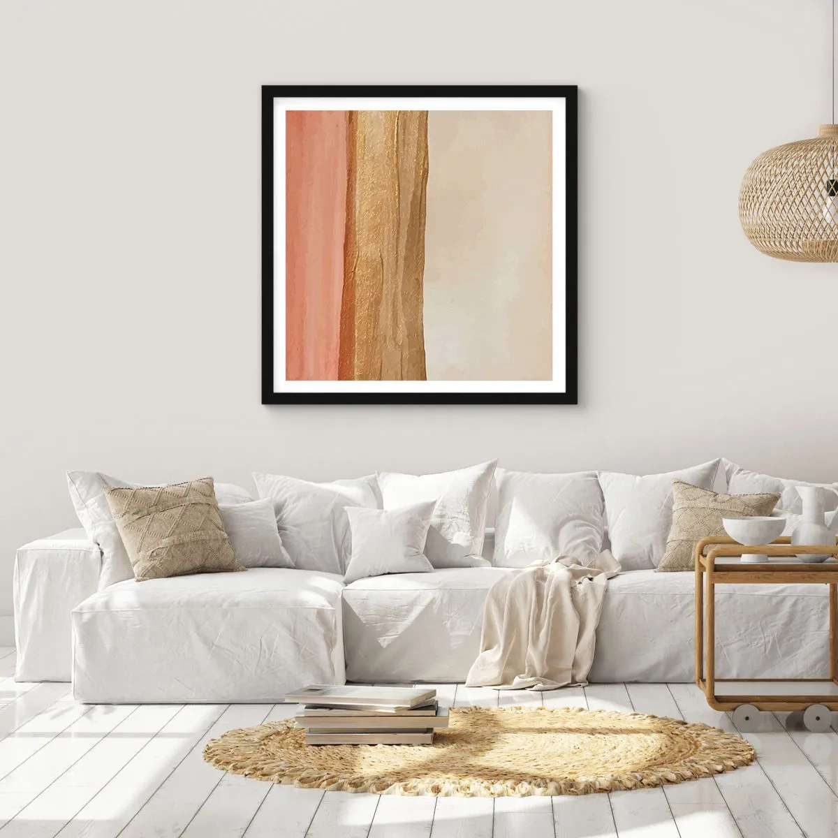 Affiche dans un cadre noir - Poster - Composition verticale - 40x40 cm