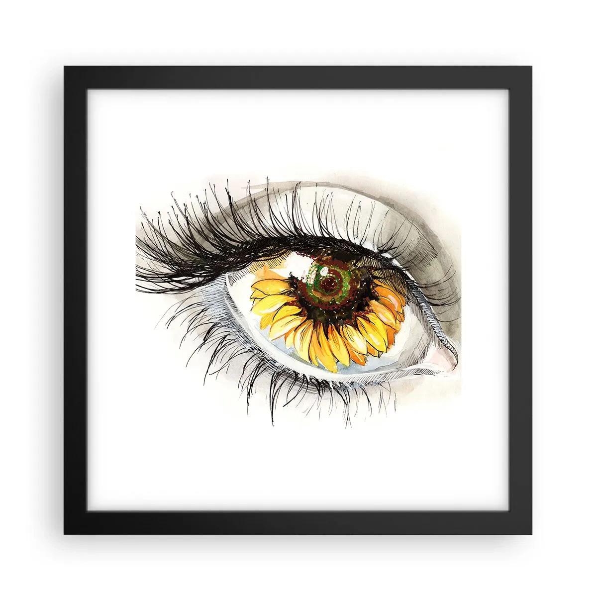 Affiche dans un cadre noir - Poster - Un look aussi chaud que l'été - 30x30 cm