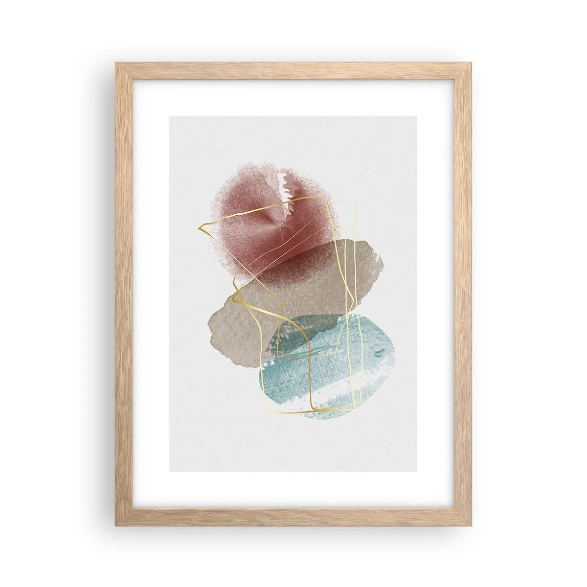 Affiche dans un chêne clair - Poster - Coraux de l'espace - 30x40 cm