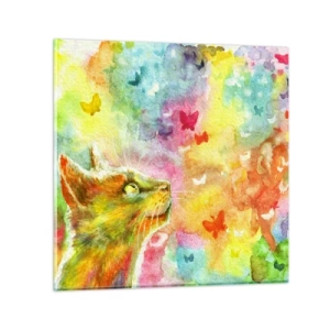 Impression sur verre - Image sur verre - Bayou-bayou au paradis des chats - 50x50 cm