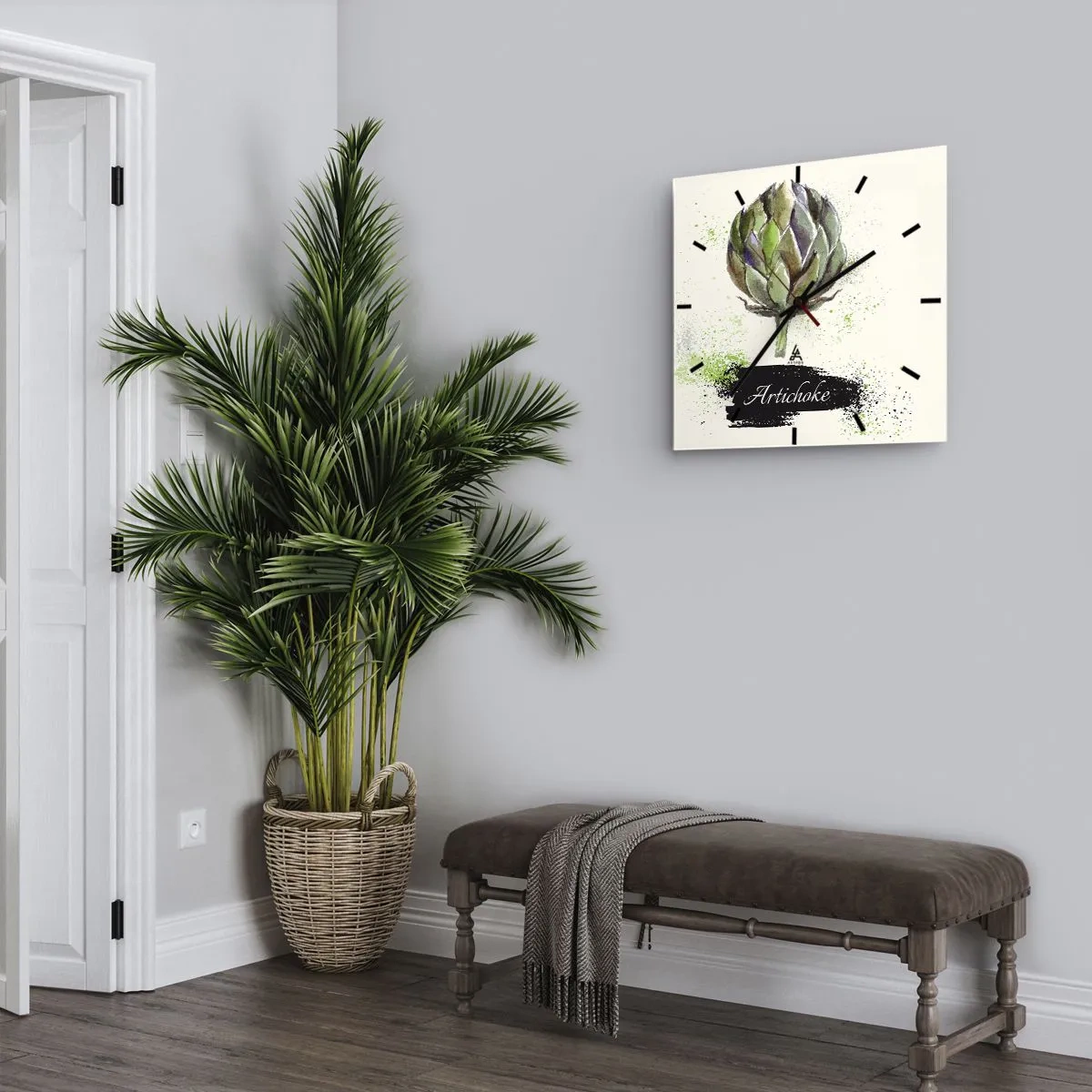 Horloge murale - Pendule murale - Vive les légumes! - 40x40 cm