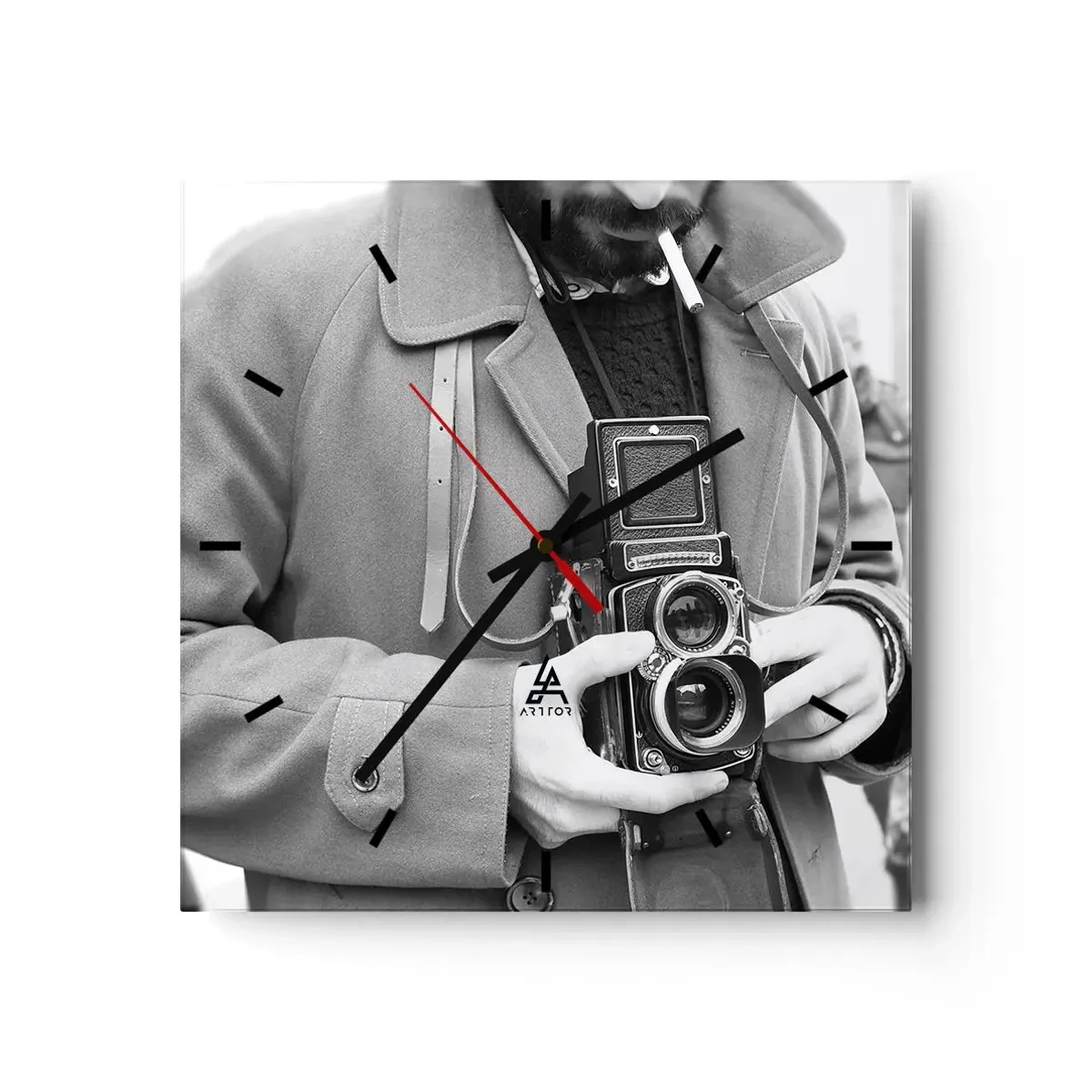 Horloge murale - Pendule murale - Dans un style rétro - 40x40 cm