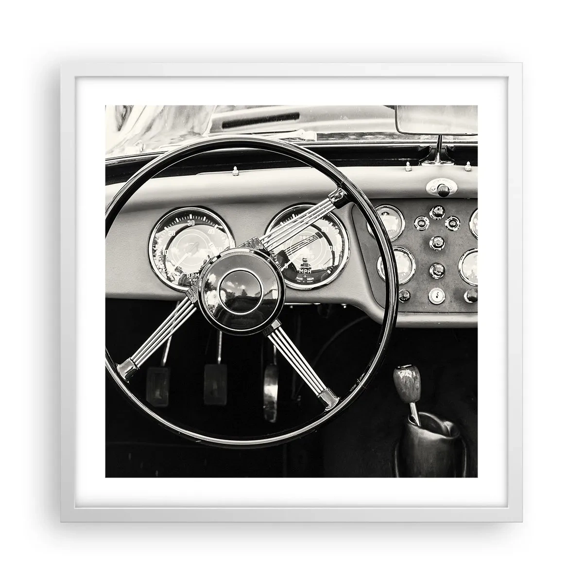 Affiche dans un cadre blanc - Poster - Rêve de collectionneur - 50x50 cm