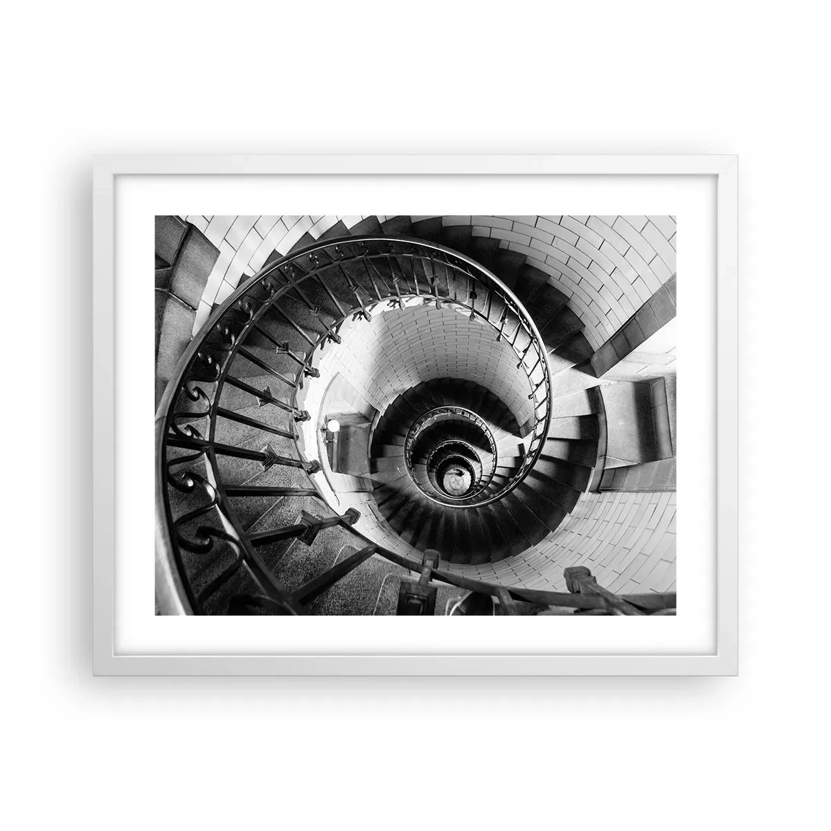 Affiche dans un cadre blanc - Poster - De plus en plus haut - 50x40 cm