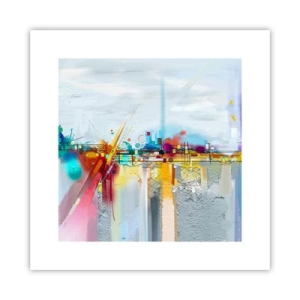 Affiche - Poster - Pont de joie sur le fleuve de la vie - 30x30 cm