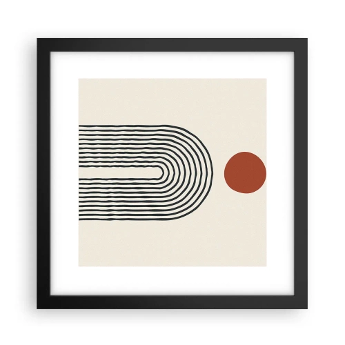 Affiche dans un cadre noir - Poster - Le magnétisme des formes et des couleurs - 30x30 cm