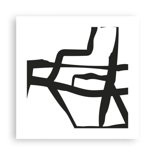 Affiche - Poster - Conception noir et blanc - 40x40 cm