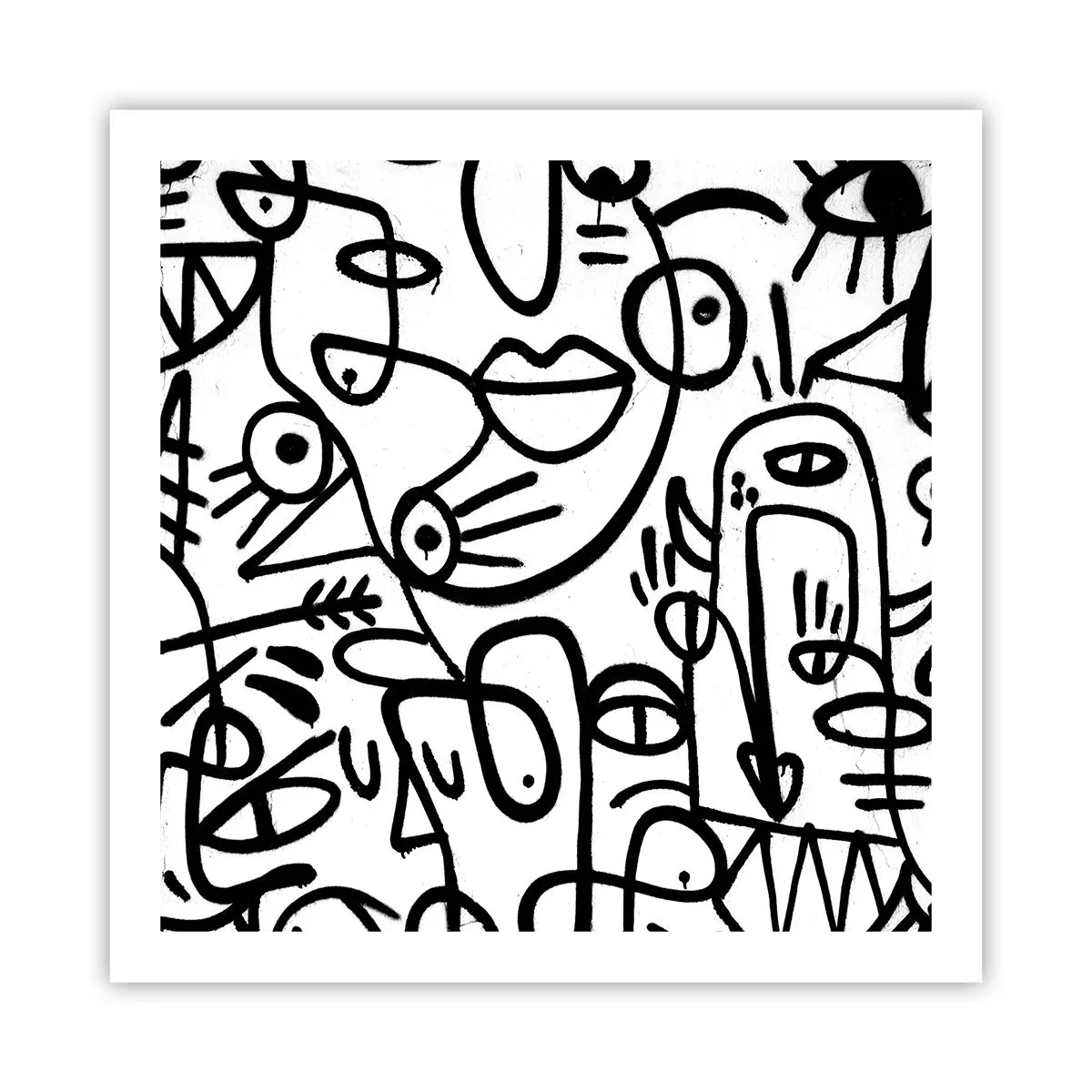 Affiche - Poster - Visages et mirages - 60x60 cm