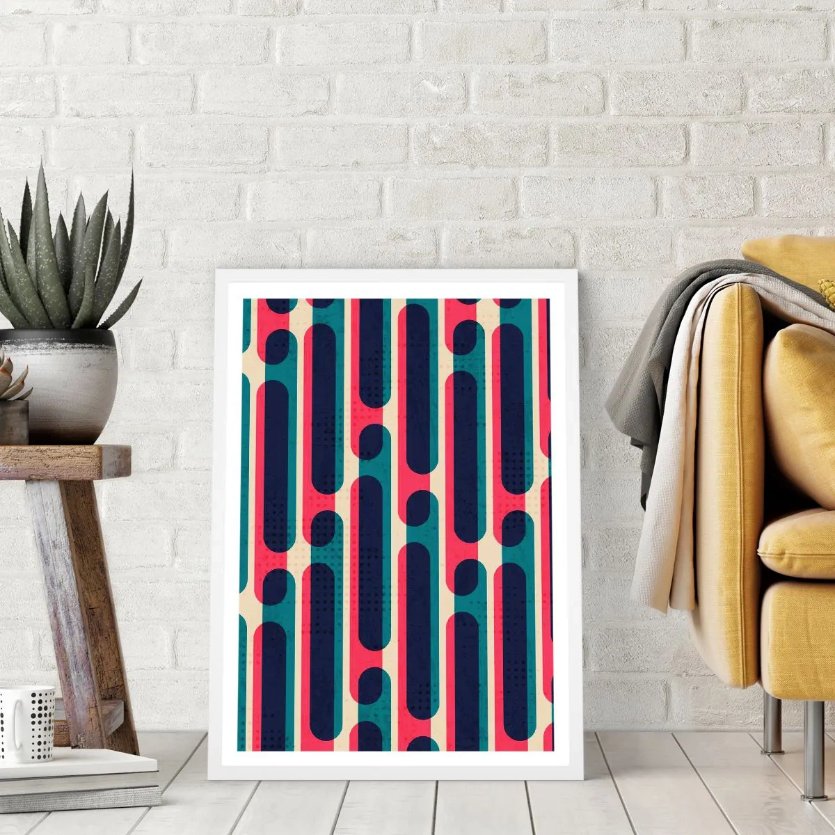 Affiche dans un cadre blanc - Poster - En profondeur et sur l'avant - 30x40 cm