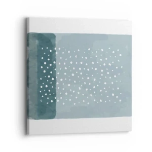 Impression sur toile - Image sur toile - Évolution de bleus - 30x30 cm