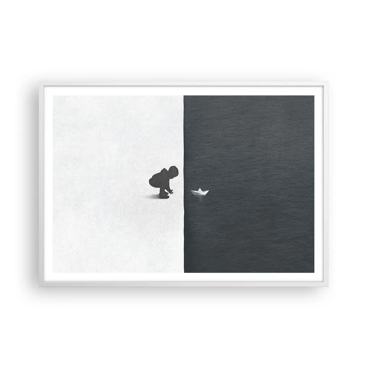 Affiche dans un cadre blanc - Poster - Grande expédition - 100x70 cm
