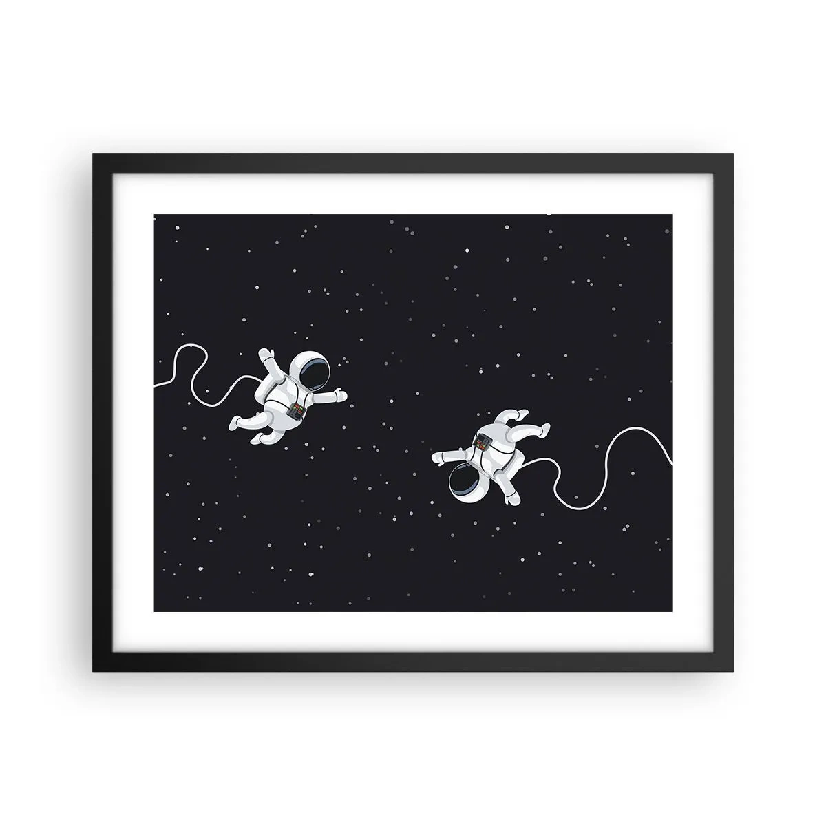 Affiche dans un cadre noir - Poster - Sortie cosmique - 50x40 cm