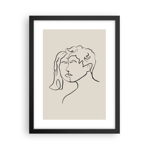 Affiche dans un cadre noir - Poster - Et l'unité est apparue - 30x40 cm