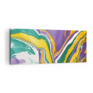 Impression sur toile - Image sur toile - Ondes de couleur - 100x40 cm