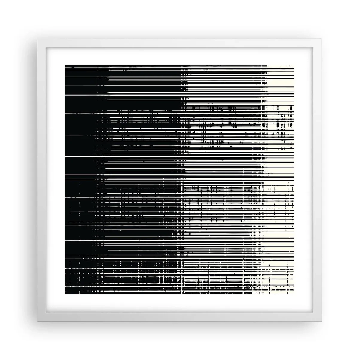 Affiche dans un cadre blanc - Poster - Ondes et vibrations - 50x50 cm