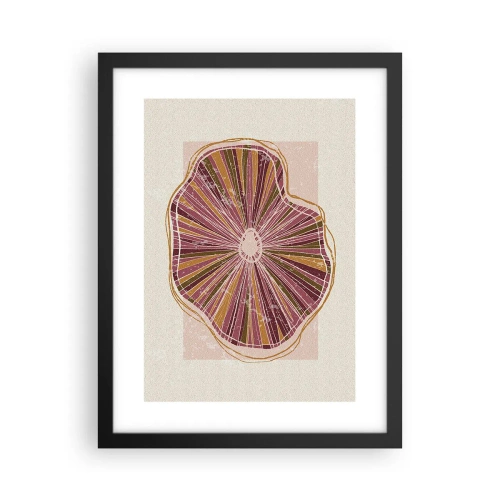 Affiche dans un cadre noir - Poster - Abstraction rayonnante - 30x40 cm
