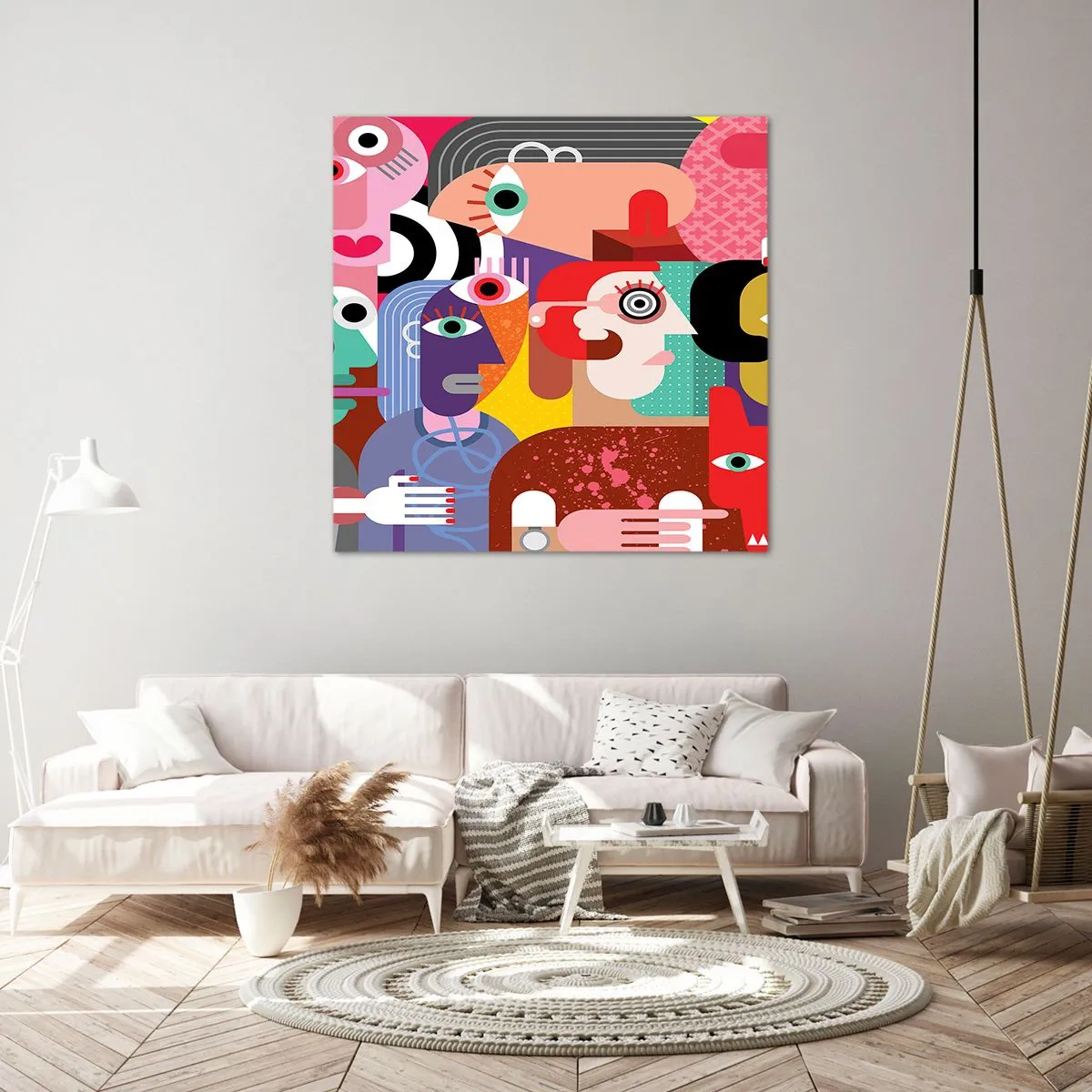 Impression sur toile - Image sur toile - Nous par M. Picasso - 40x40 cm