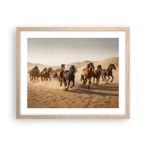 Affiche dans un chêne clair - Poster - Libre comme le vent - 50x40 cm