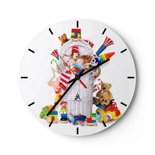 Horloge murale - Pendule murale - Trésors des tout-petits - 40x40 cm