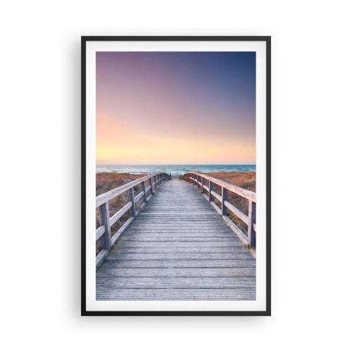 Affiche dans un cadre noir - Poster - Aurore baltique du soir - 61x91 cm